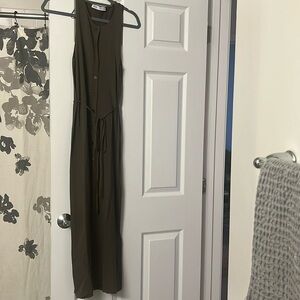 Zara Button Up Sleeveless Knit Dress